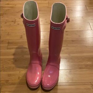 Pink Hunter 16.5” Rain Boot, size 8.5/9